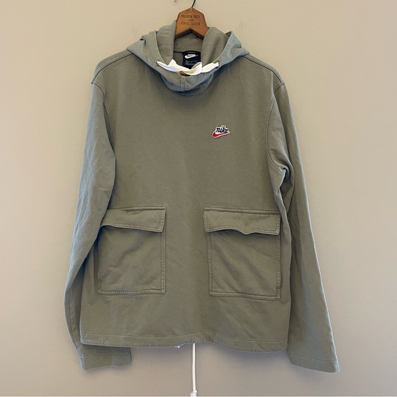 Nike Other - NIKE | Men's Small Heritage Essentials Knit Pullover Hoodie | Military Pockets